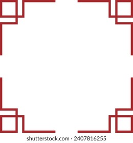 Simple Chinese style frame Red
