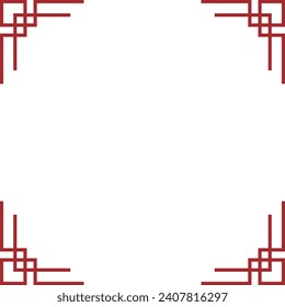 Simple Chinese style frame Red
