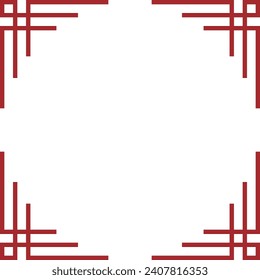 Simple Chinese style frame Red
