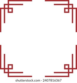 Simple Chinese style frame Red
