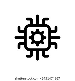 Simple Chip icon. The icon can be used for websites, print templates, presentation templates, illustrations, etc