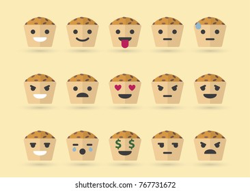 Simple chocolate cake emoji.