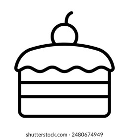 Simple Chocolate Cake icon. The icon can be used for websites, print templates, presentation templates, illustrations, etc