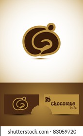 Simple chocolate or coffee icon such logo, Vector EPS10.