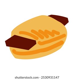 A simple chocolate Danish illustration. Easy to edit with vector data.