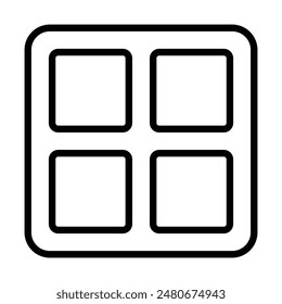 Einfaches Schokoladensymbol. Das Symbol kann für Websites, Druck-Vorlagen, Präsentations-Vorlagen, Illustrationen, etc. verwendet werden