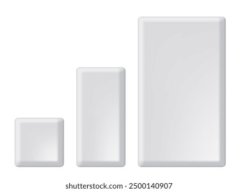 Simple Chocolate Package Template Mockup Set. Top View. EPS10 Vector