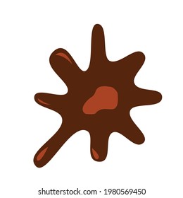 simple salpicadura de chocolate en el diseño del vector de fondo blanco