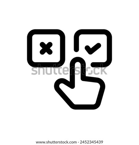 Simple Choose icon. The icon can be used for websites, print templates, presentation templates, illustrations, etc