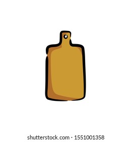 simple chopping board icon. Cooking Tools silhouette logo. chef and people use this material and equipment to make food or drink. community and club that love cook activity. web, mobile smart apps 