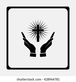 Simple Christian cross sign.