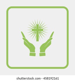 Simple Christian cross sign.