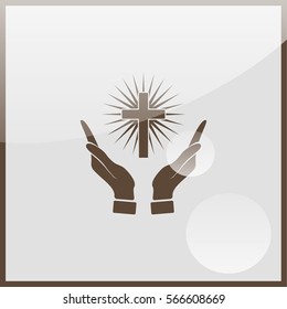Simple Christian cross sign.