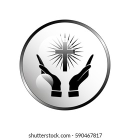 Simple Christian cross sign.