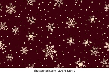 Simple Christmas background created with snowflake and snowfall like objects, Christmas banner vector illustration, Christmas sales banner.