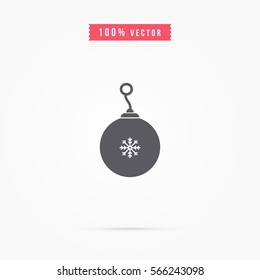 simple christmas Bauble icon