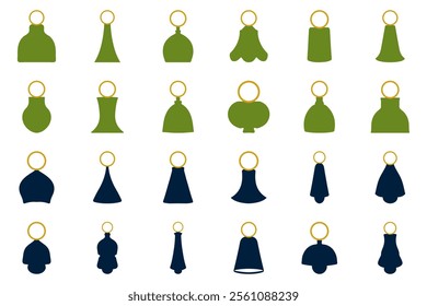 Simple Christmas Bell Illustration Design Set