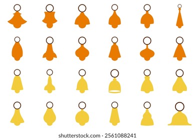 Simple Christmas Bell Illustration Design Set