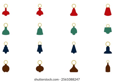 Simple Christmas Bell Illustration Design Set