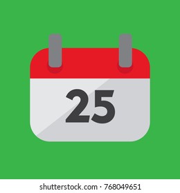 Simple Christmas Calendar Date Vector Illustration Graphic Design