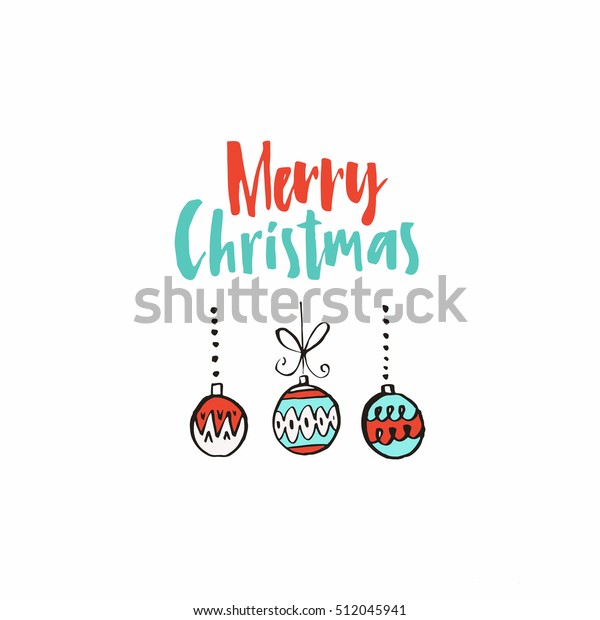 Simple Christmas Card Design Handdrawn Illustration Stock Vector Royalty Free 512045941