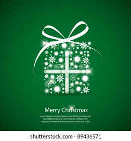 Simple Christmas card with a gift from