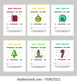 Simple Christmas greeting cards vector