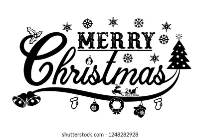 Simple Christmas Greeting with icons