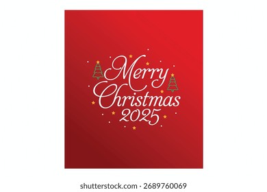 simple Christmas greeting with red background