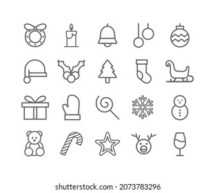 simple christmas icon on white background