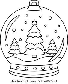 Página para colorear de la linterna de Navidades simples, contorno festivo fácil de la lámpara con la vela, arte minimalista de la línea ligera de Festiva