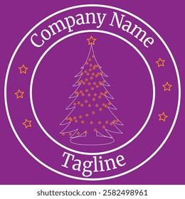 Simple Christmas logo design template