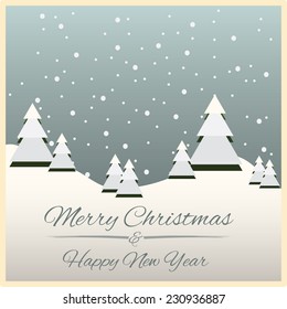 Simple Christmas scene greeting