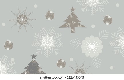 Einfaches, nahtloses Weihnachtsmuster mit geometrischen Mustern. Schneeflocken und Kreise mit verschiedenen Ornamenten Retro-Textilkollektion auf buntem Boden
