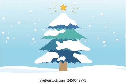 simple christmas tree background illustration