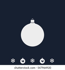 Simple Christmas tree ball. New Year decoration.
