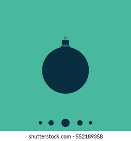Simple Christmas tree ball. New Year decoration.
