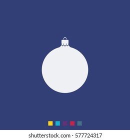 Simple Christmas tree ball. New Year decoration.