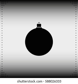 Simple Christmas tree ball. New Year decoration.