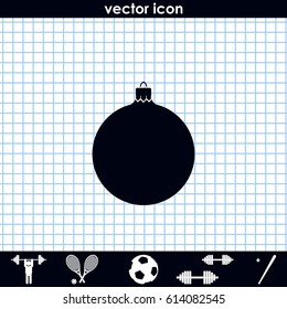 Simple Christmas tree ball. New Year decoration.