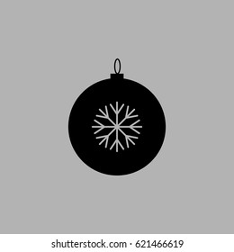 Simple Christmas tree ball. New Year decoration.