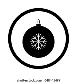 Simple Christmas tree ball. New Year decoration.