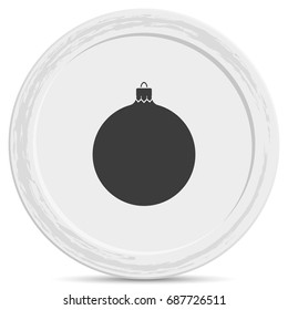 Simple Christmas tree ball. New Year decoration.
