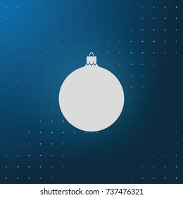 Simple Christmas tree ball. New Year decoration.