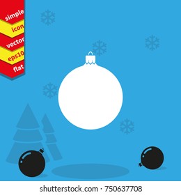 Simple Christmas tree ball. New Year decoration.
