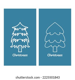 simple Christmas tree design concept for social media 