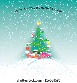 simple christmas tree. eps10