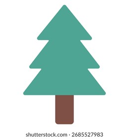 Simple Christmas Tree Holiday Icon