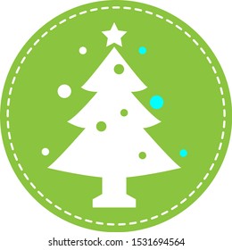 Simple Christmas tree icons in solid style design on white background suitable for Christmas ornament, website, app, and user interface design. 