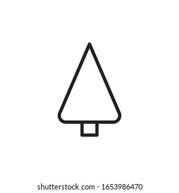 Simple christmas tree line icon. Stroke pictogram. Vector illustration isolated on a white background. Premium quality symbol. Vector sign for mobile app and web sites.